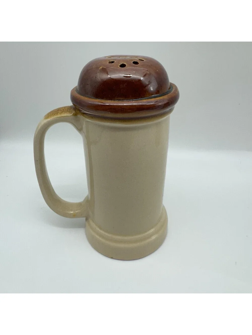 Vintage 1980 Enesco Large 6” Stoneware Salt Pepper Shaker J Downs Westward Ho